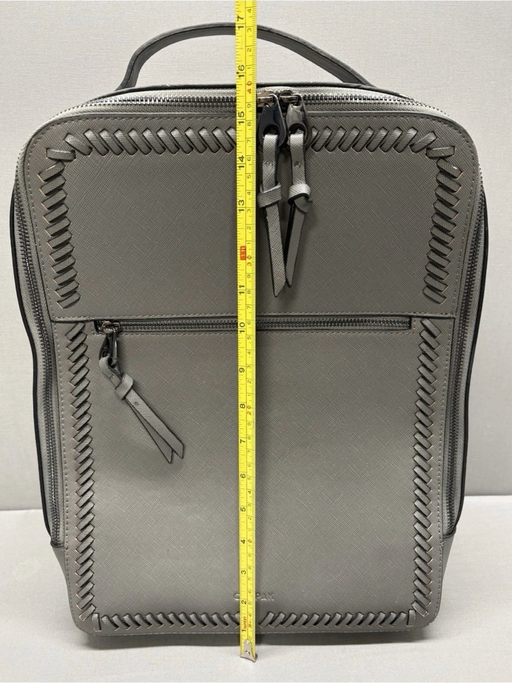 CALPAK Kaya Faux Leather Laptop
Backpack Cool Grey